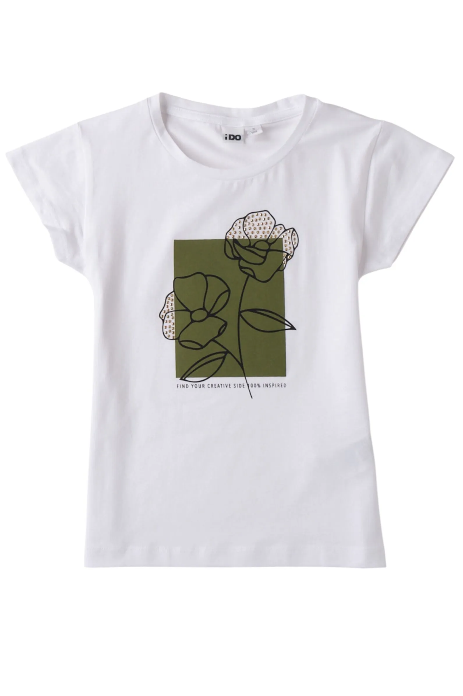 Футболка дев. АРТ.4.B844.00,бел,хл-эл