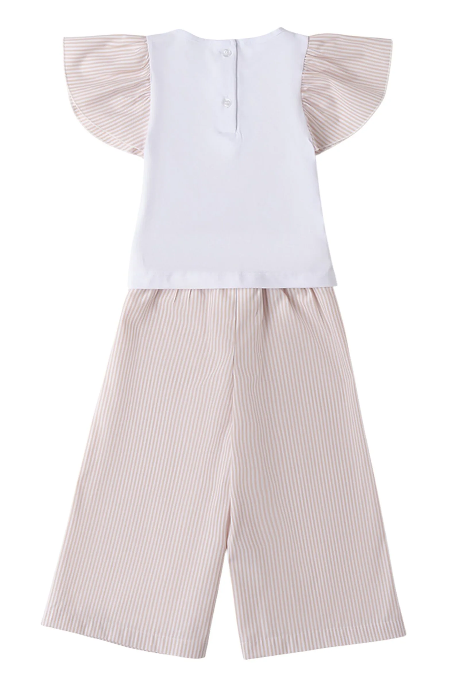 Костюм дев. АРТ.4.B308.00,беж-бел,хл-пэ