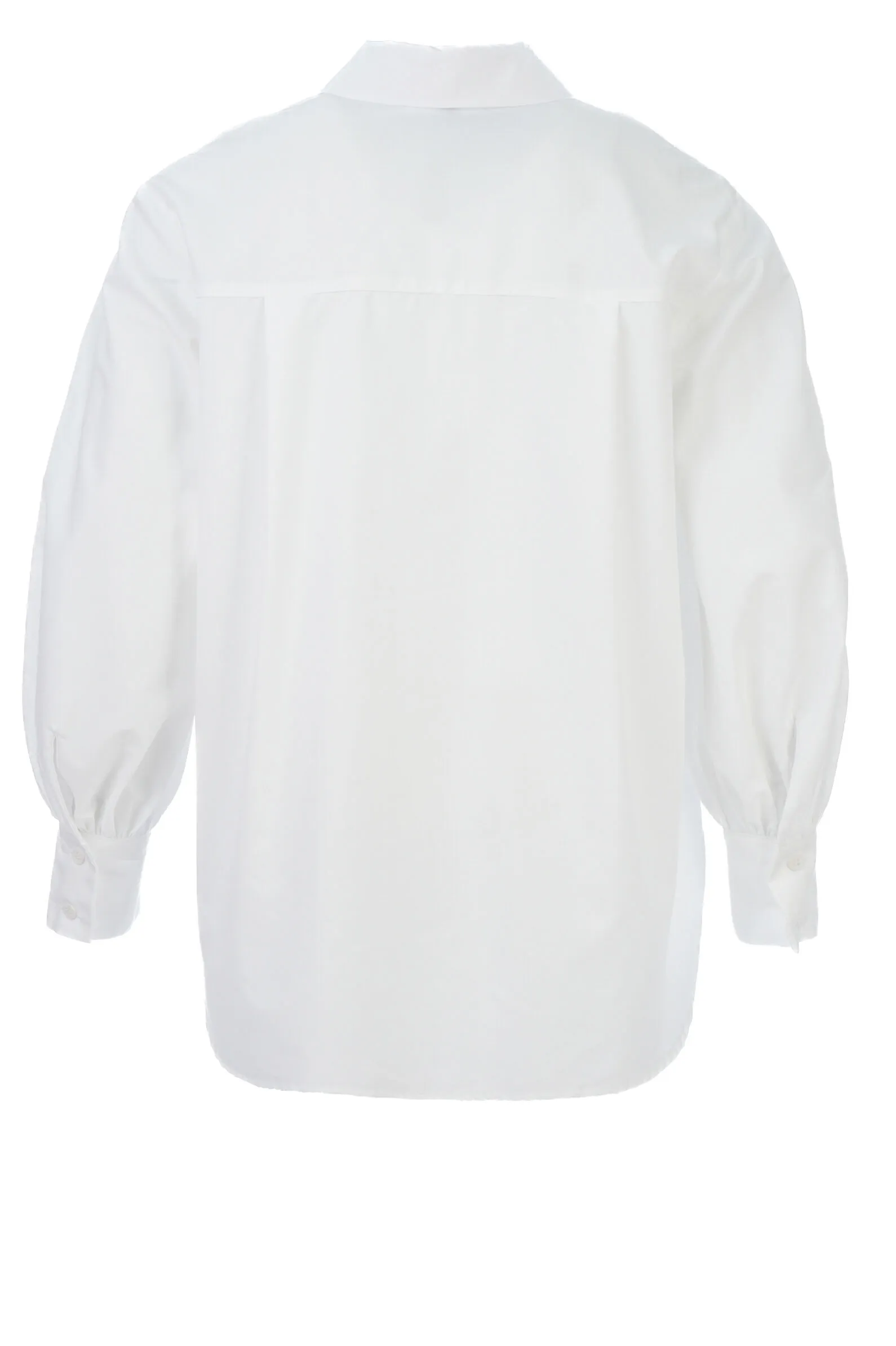 Рубашка дев. АРТ.Block collar,бел,хл-полиэфир