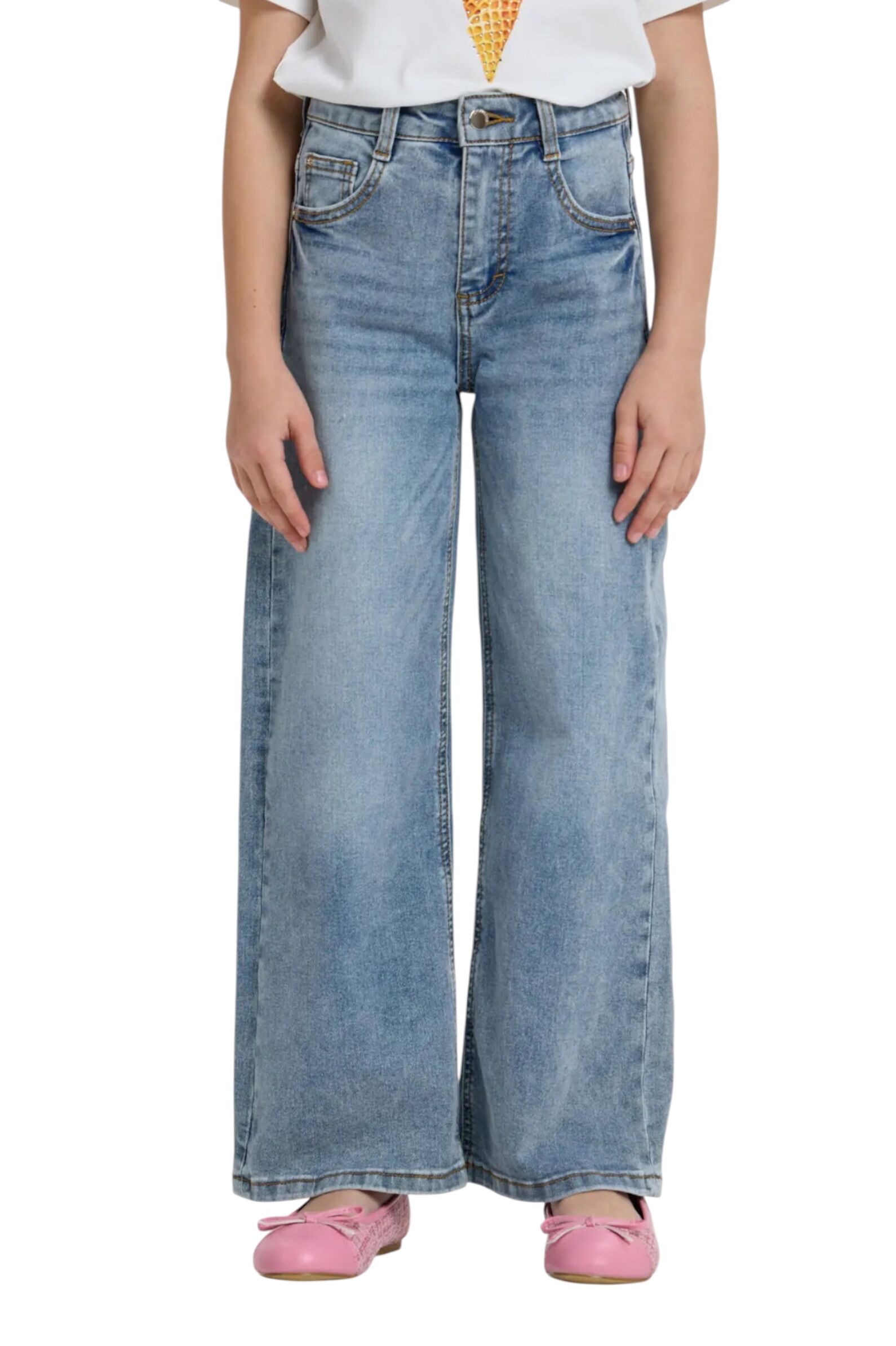 Джинсы дев. АРТ.15.134,гол,хл-пэ-спан