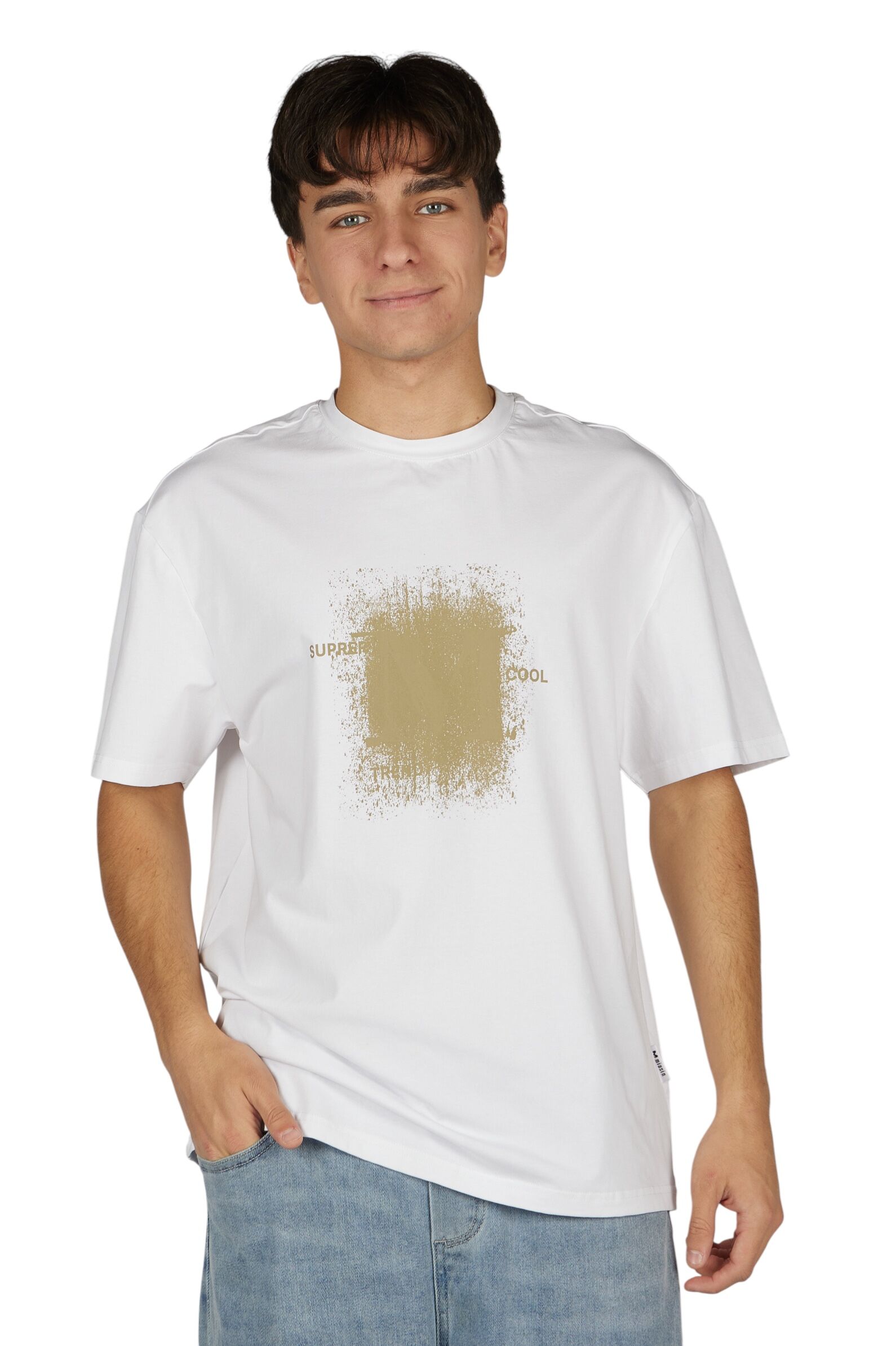 Футболка АРТ.B-TS36020,бел-кор,хл-эл