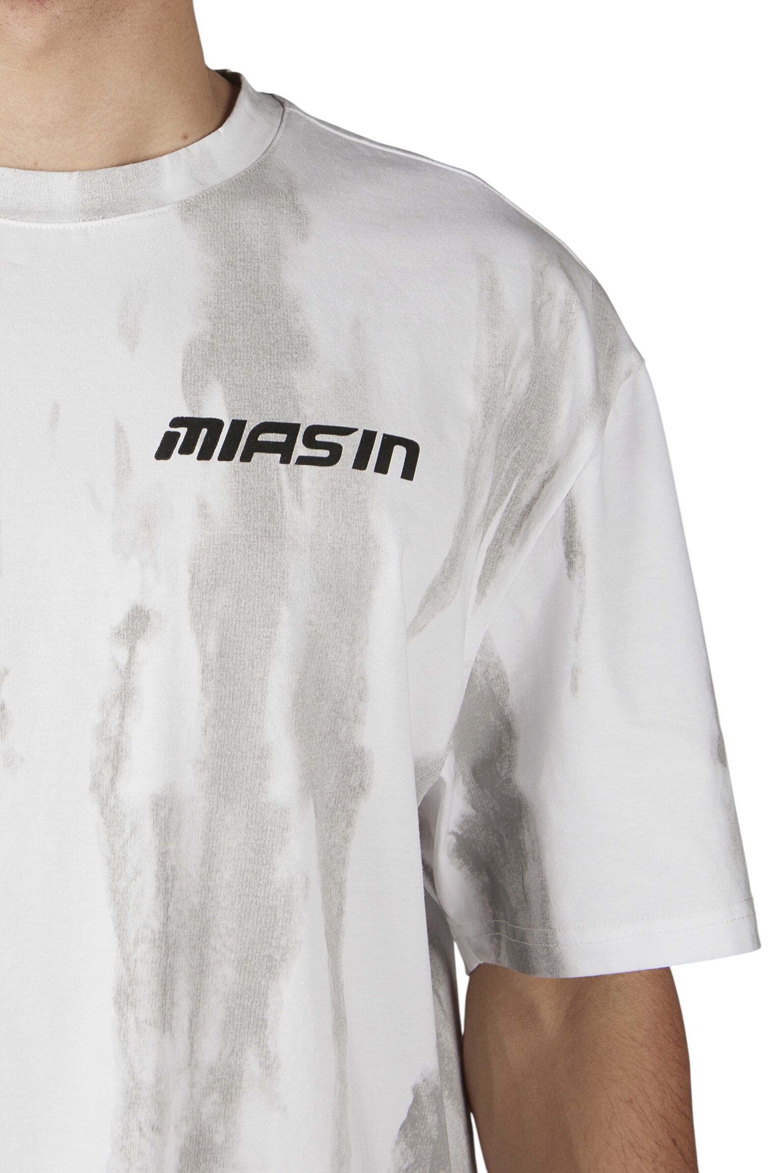 Футболка АРТ.B-TS36027,бел-сер,хл-эл