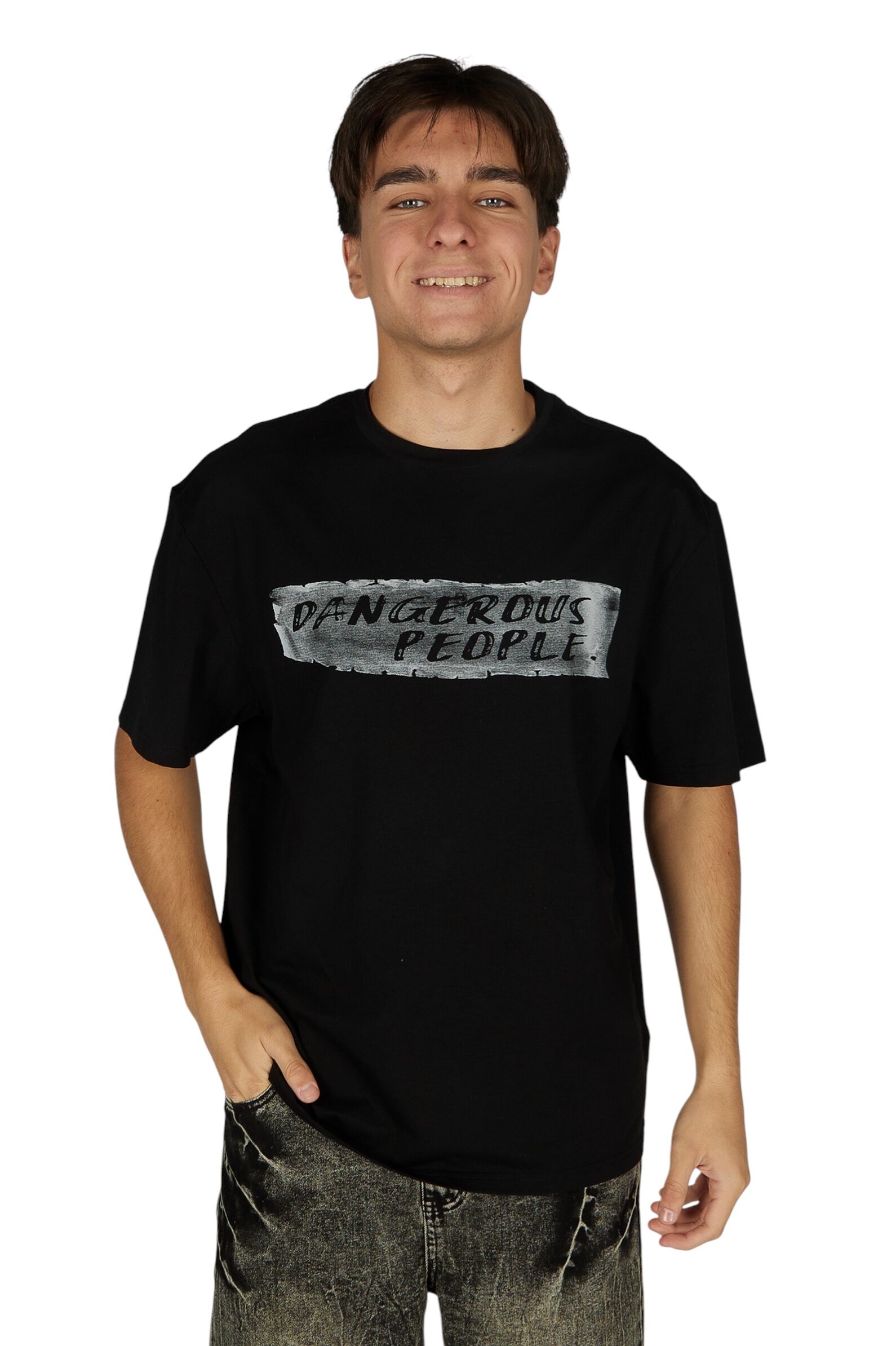 Футболка АРТ.B-TS36033,чер-бел,хл-эл