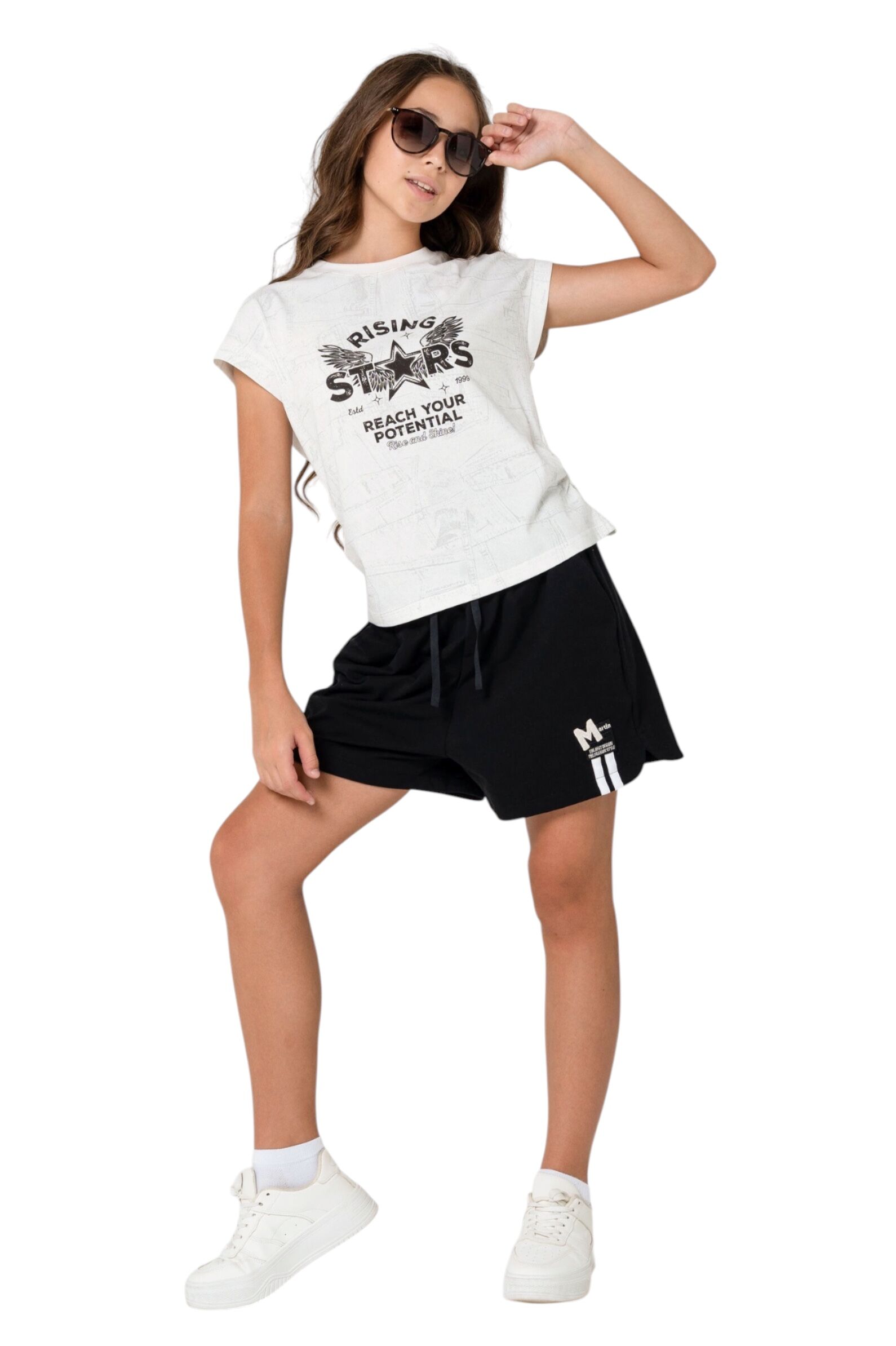 Футболка дев. АРТ.XS261674,бел-сер,хл-пэ