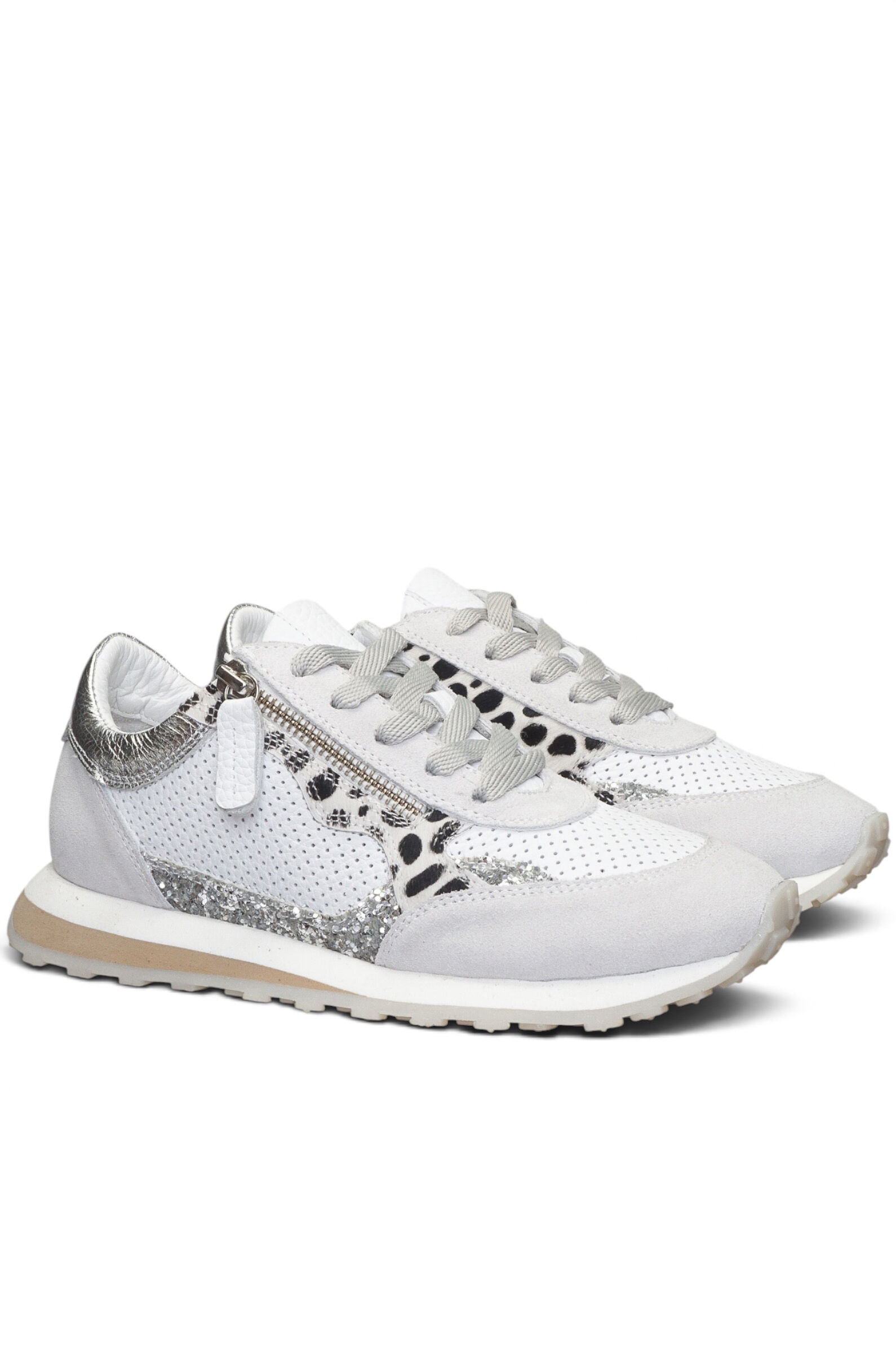 Кроссовки жен. АРТ.26YA-0100-B,бел-сер,н.к-з/н.к