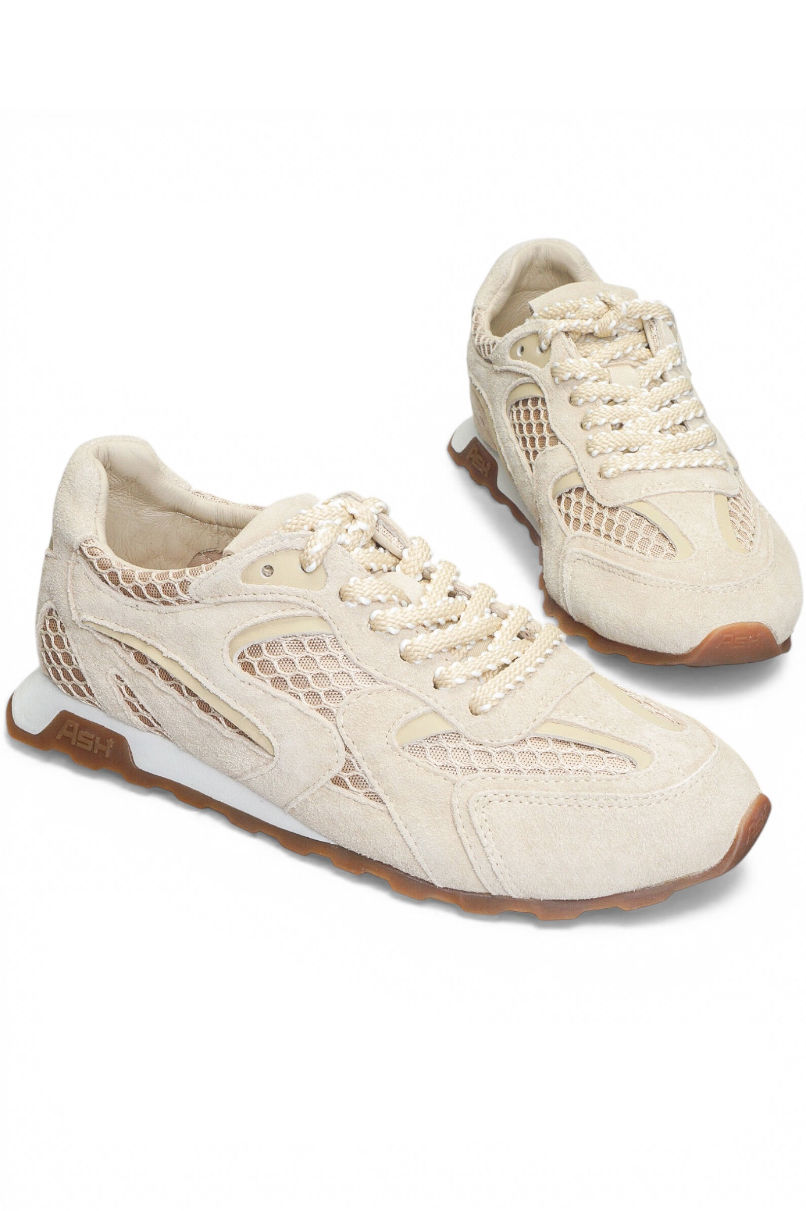 Кроссовки жен. АРТ.SS26-S-153448-001,беж,н.з-тек/тек-н.к