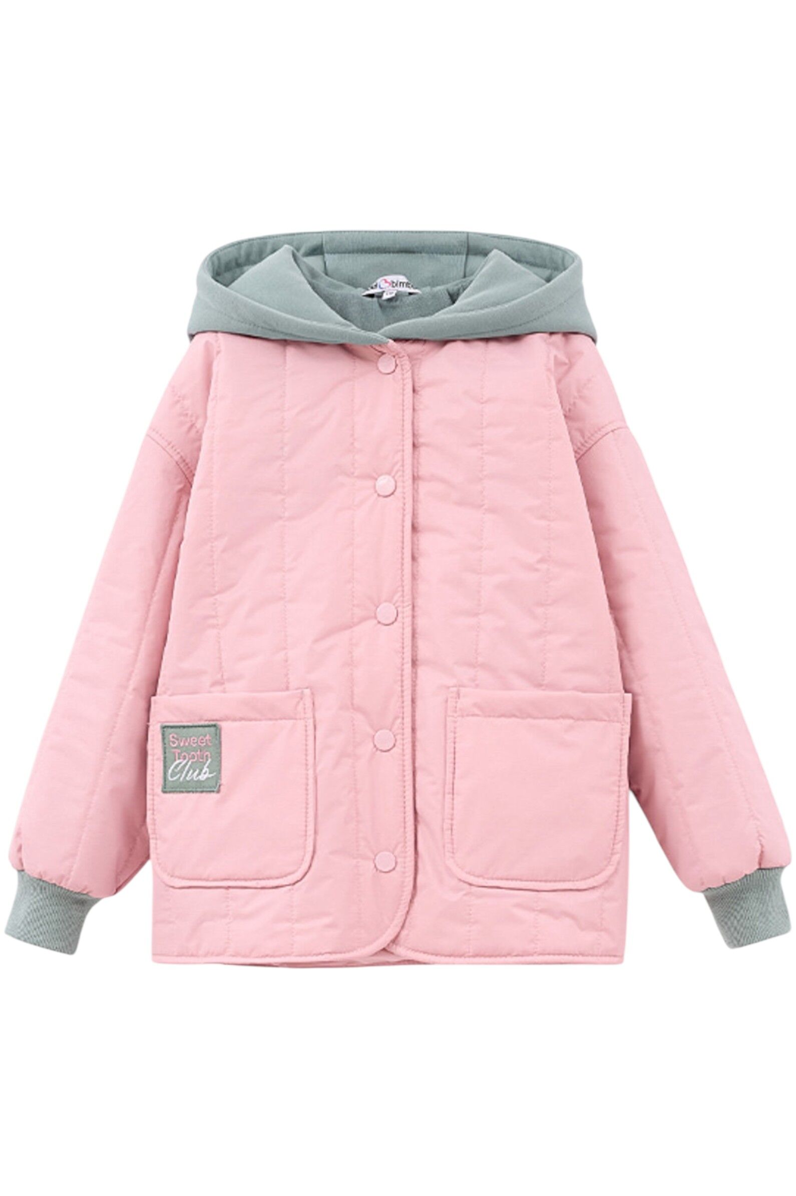 Куртка дев. АРТ.261065,роз-зел,пэ/хл-эл