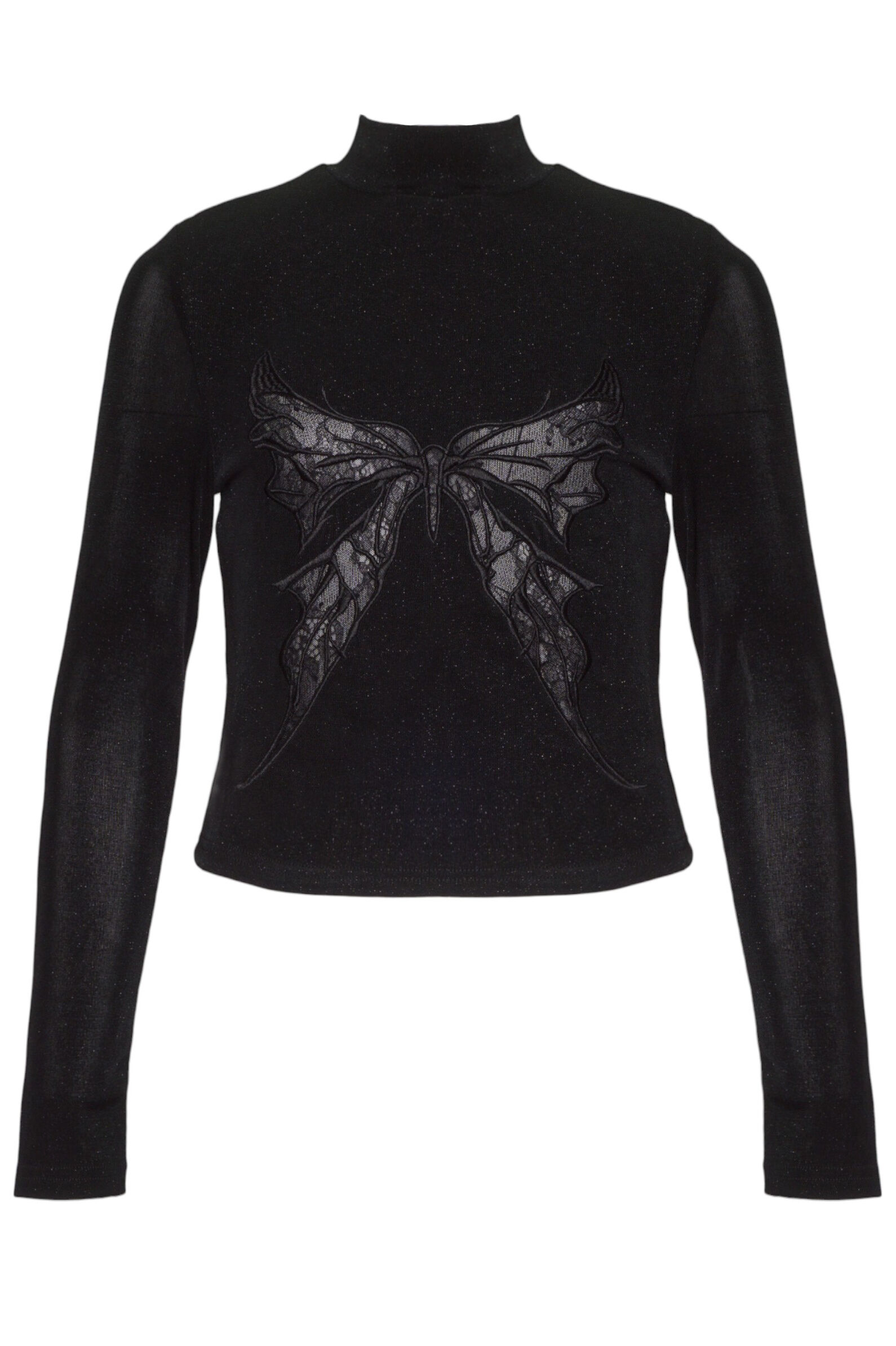 Лонгслив дев. АРТ.2511231,чер,хл-эл