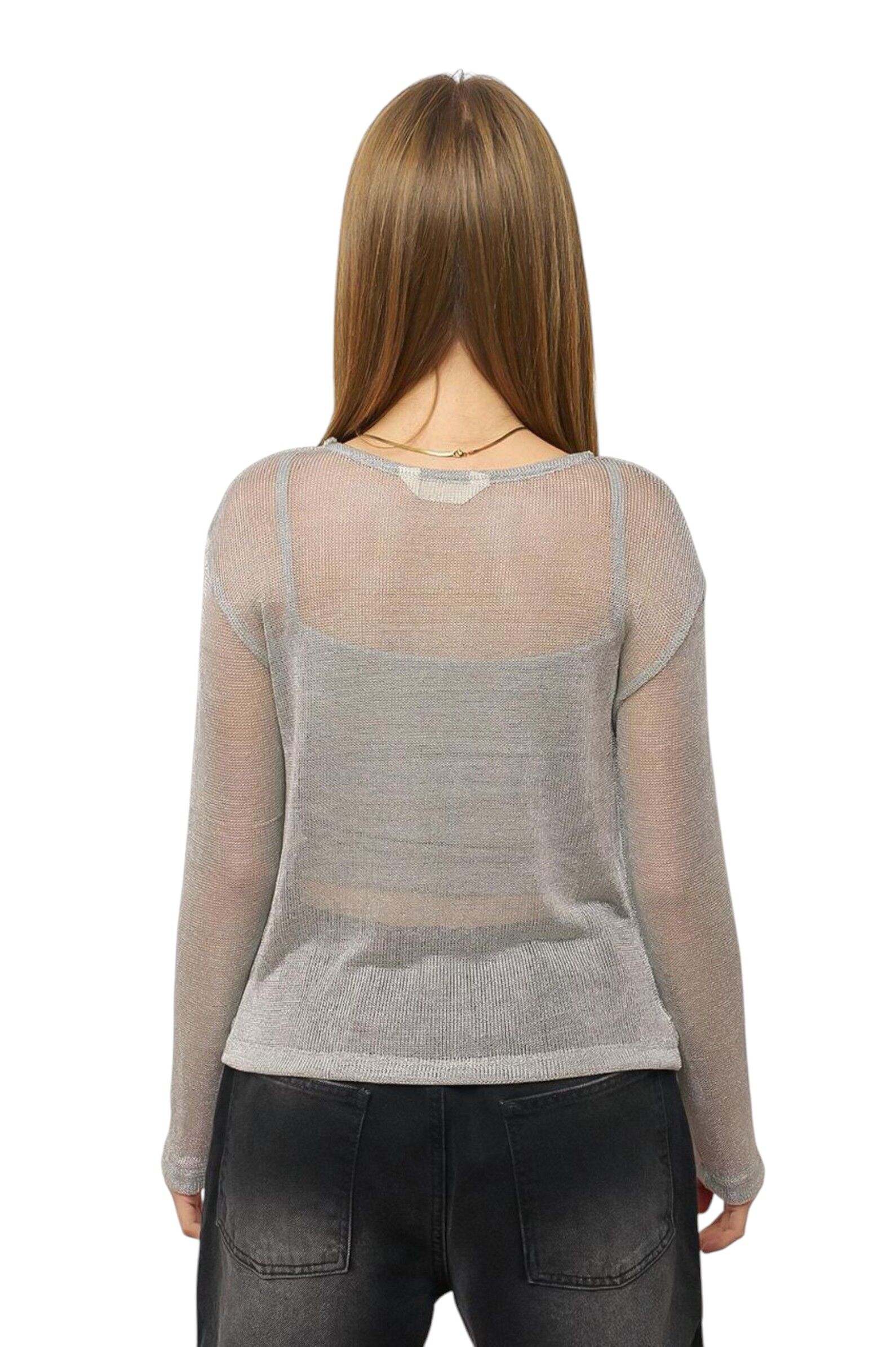 Лонгслив+топ дев. АРТ.7998,сер,хл-лайкра