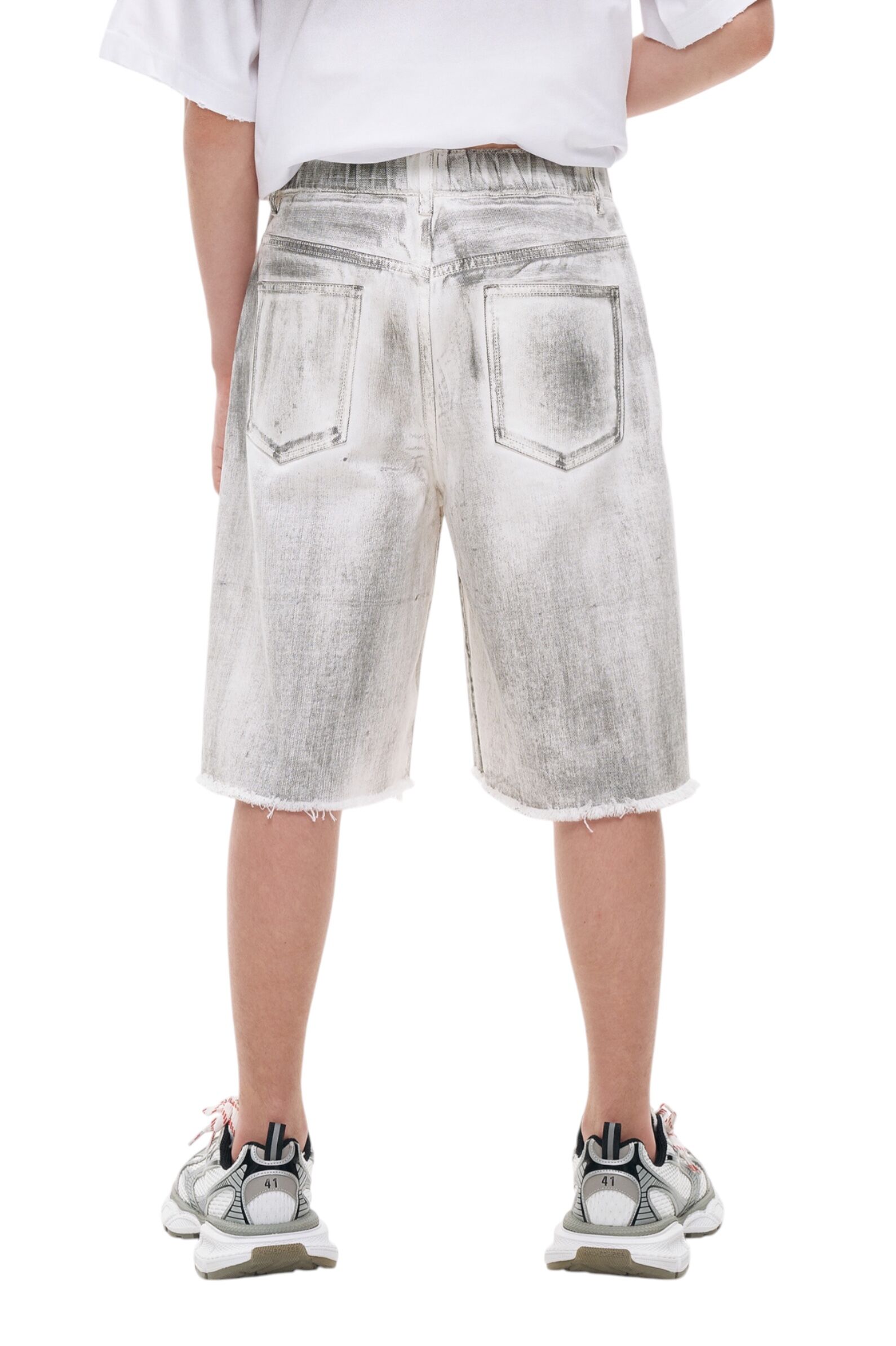 Шорты АРТ.AA237355,бел-сер,хл-пэ