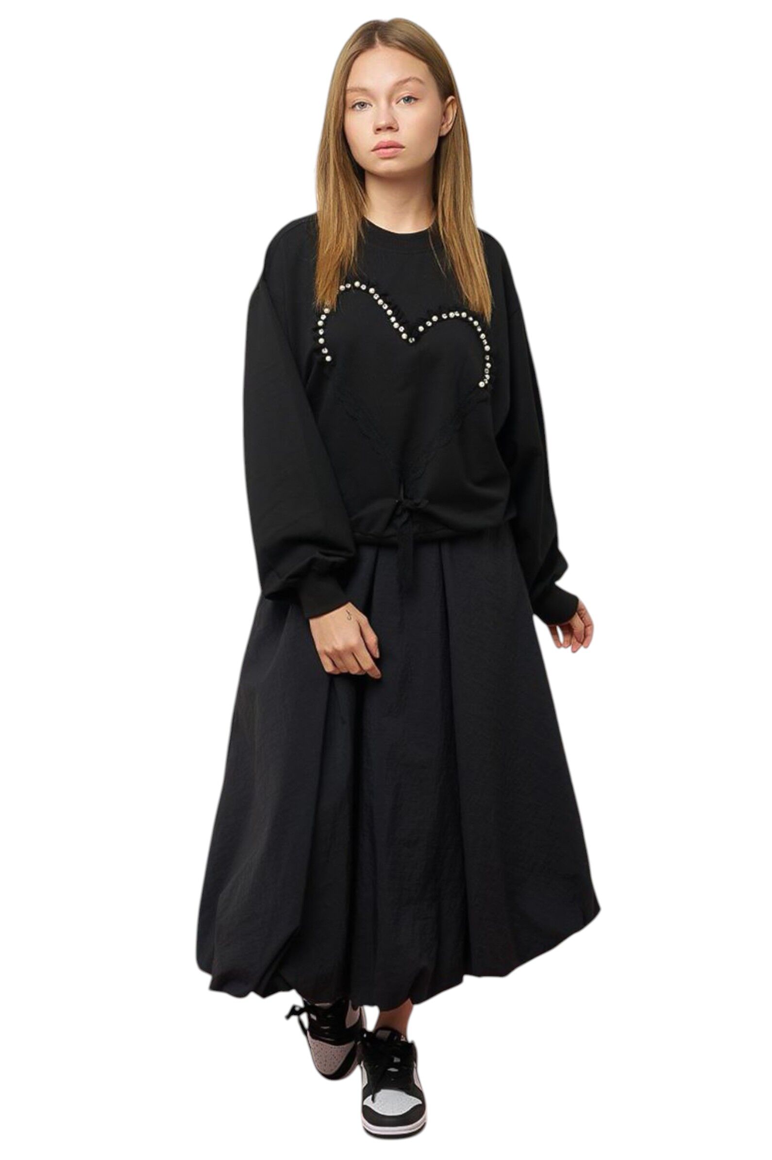 Свитшот дев. АРТ.7918,чер,хл-пэ-лайкра